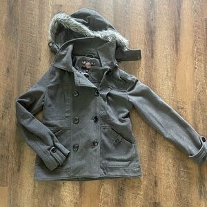 YMI Charcoal Hooded Coat